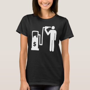 Camiseta Preços do Gás Bomba de Gás Preços Elevados do Gás