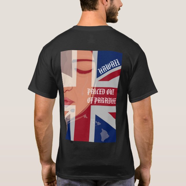 Camiseta PREÇOS FORA DO PARAÍSO QUE CHORA HIIslandsFlag (Verso)