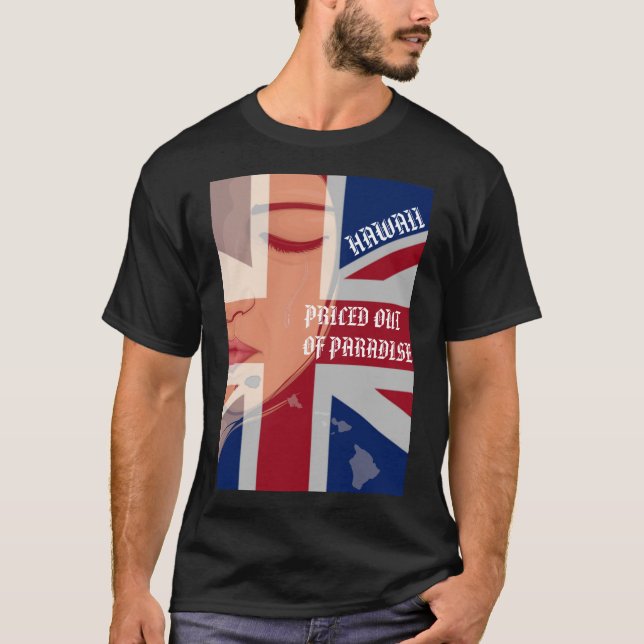 Camiseta PREÇOS FORA DO PARAÍSO QUE CHORA HIIslandsFlag (Frente)