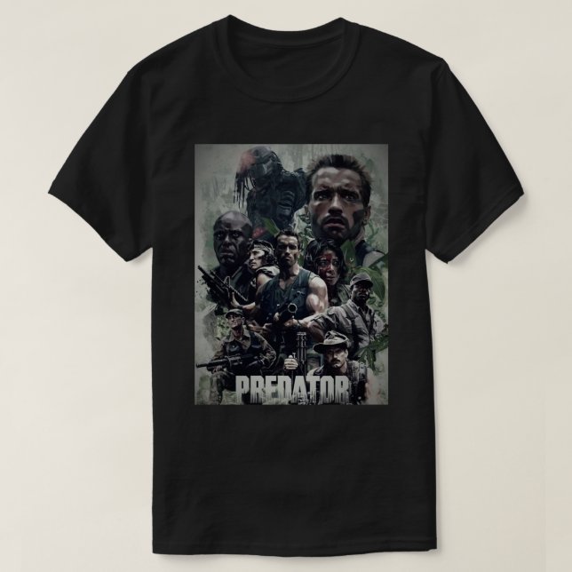 Camiseta Predador por Arnold Schwarzenegger Movie Poster St (Frente do Design)