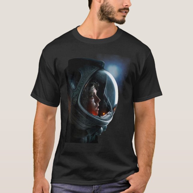 Camiseta predador v astronauta alienígena (Frente)