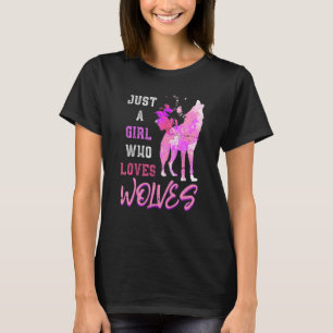 Camiseta Predator Animal Howling Wolf Women Girls Colorir