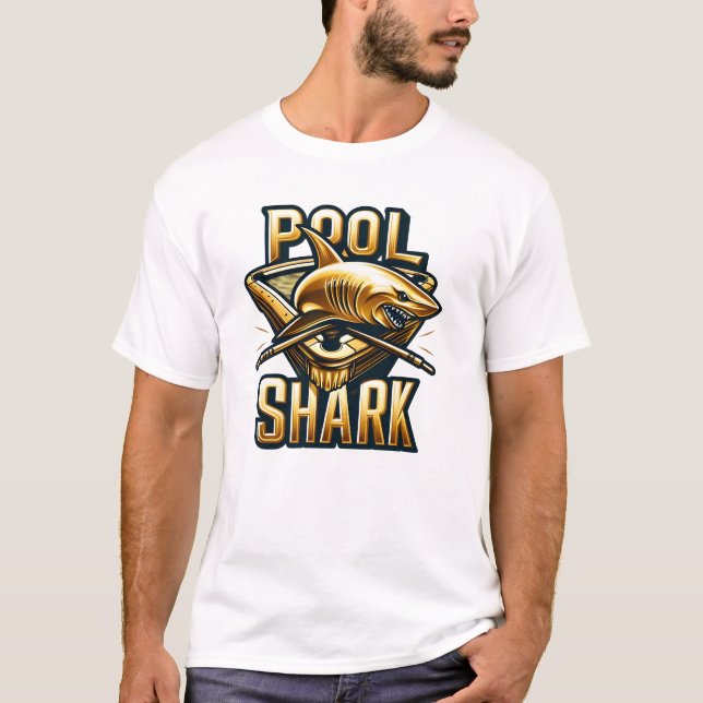 Camiseta Predatory Puck, Shark Swings Stick (Frente)