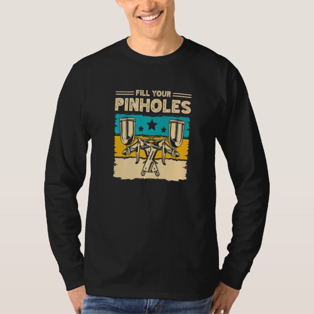 Camiseta Preencha o detalhe automático do pintor de corpo a (Frente)