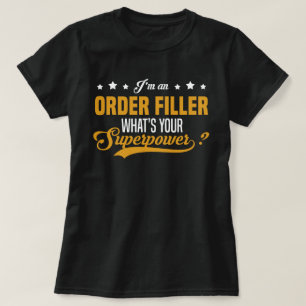 Camiseta Preenchimento do pedido
