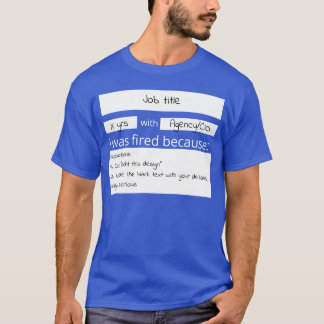 Camiseta Preenchimento personalizável nos feds disparados p
