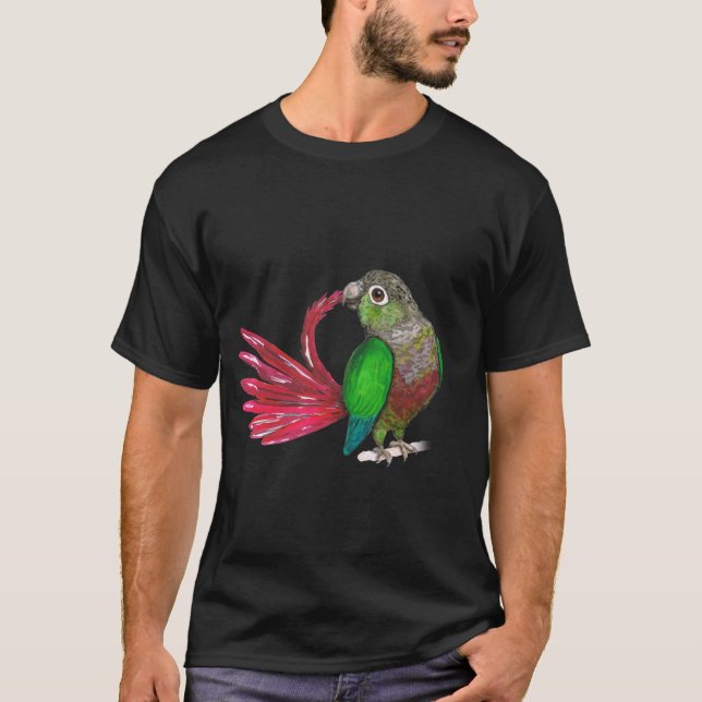Camiseta Preening green-boeked-conure (Frente)
