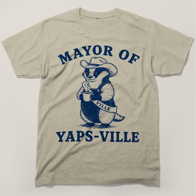 Camiseta Prefeito De Yapsville Texugo Engraçado (Criador carregado)