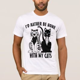 CAMISETA PREFERENCIALMENTE DE GATO ESTARÁ EM CASA COM MINHA