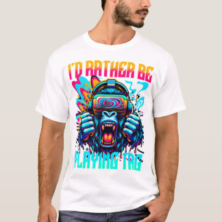 Camiseta PREFERENCIALMENTE de ID que está tocando a etiquet
