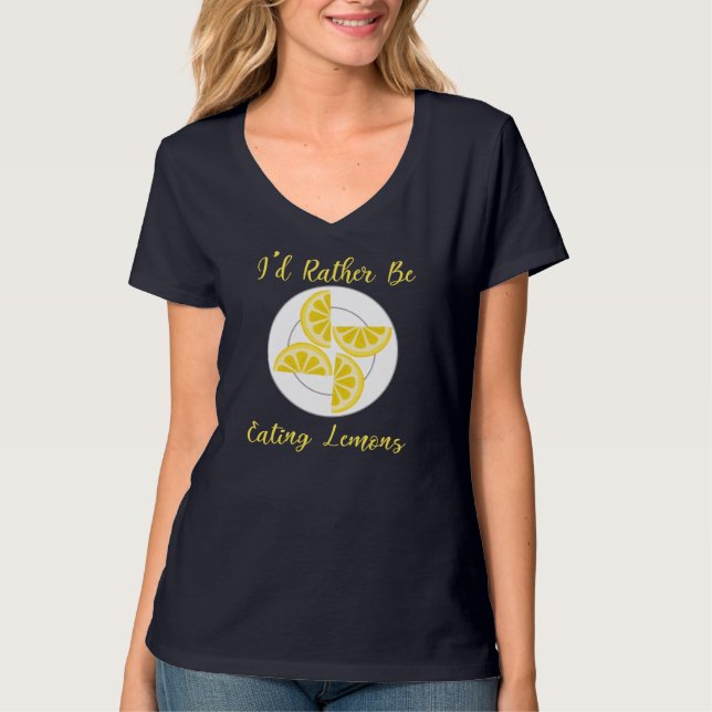 Camiseta Preferencialmente de limões de Verão (Frente)