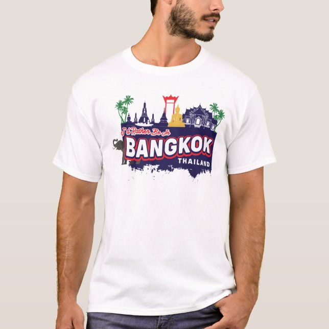 Camiseta Preferencialmente Estaria Em Bangkok Tailândia. (Frente)