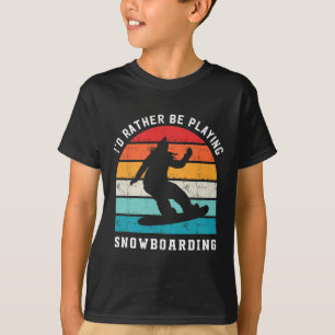 Camiseta Preferencialmente Jogando Snowboard Snowboard Espo