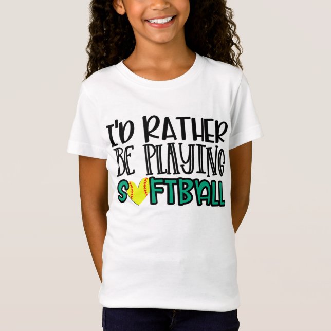 Camiseta Preferencialmente Jogando Suavemente Raparigas (Frente)
