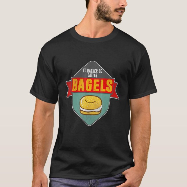 Camiseta Preferencialmentes De Id Distintas Que Comem Bagel (Frente)