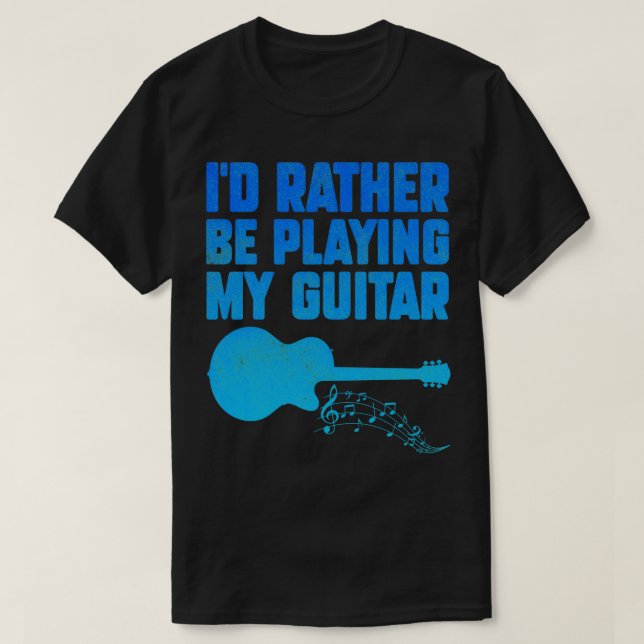 Camiseta Preferencialmentes De Id Estão Tocando Meu Violão  (Frente do Design)