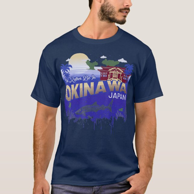 Camiseta Preferencialmentes Id Estarão Em Okinawa No Japão, (Frente)