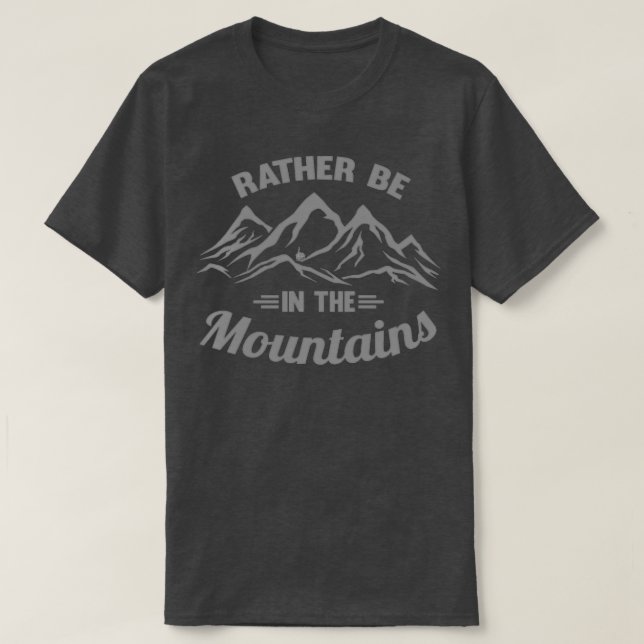Camiseta Preferencialmentes nas montanhas (Frente do Design)