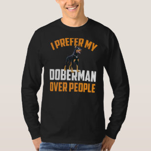 Camiseta Preferir Meu Doberman Sobre O Cachorro Do Pessoas 