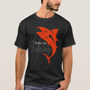 Camiseta Prefiro Estar Pescando Camisa Divertida d