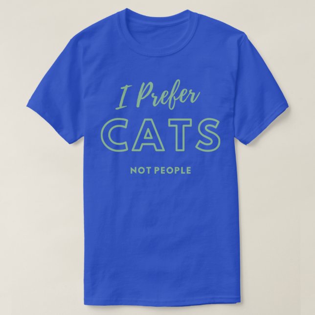 Camiseta Prefiro Gatos Não Pessoas (Frente do Design)