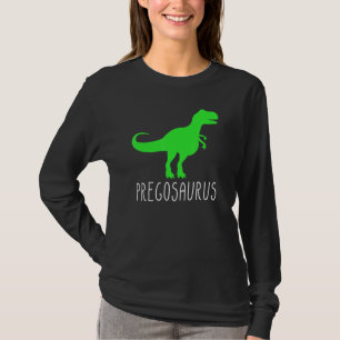 Camiseta Preggosaurus Anúncio de Gravidez Pregosauro