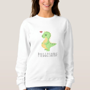 Camiseta Preggosaurus Dinossauro Fofo Chá de Bebê