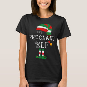 Camiseta Pregnant Elf Family Christmas Matching Pajamas Xma