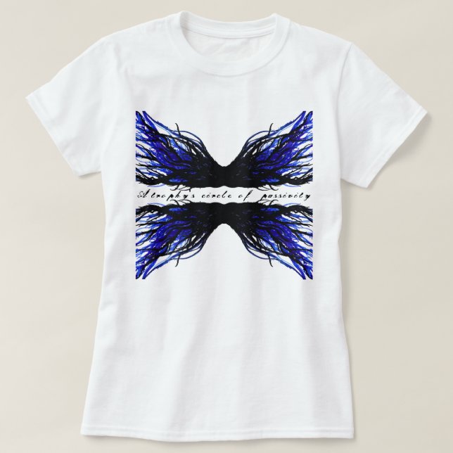 Camiseta Preguiça Abstrato 7 Pecados Mortais Arte Tinta Álc (Frente do Design)