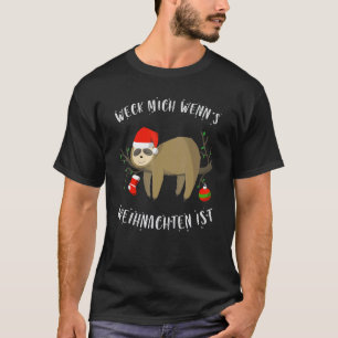 Camiseta Preguiça  Acorda-me Quando É Natal Xmas