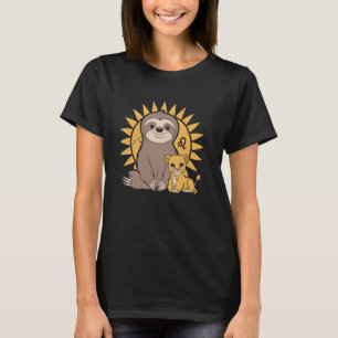 Camiseta Preguiça Adorável do Sol do Signo do Zodíaco de Le