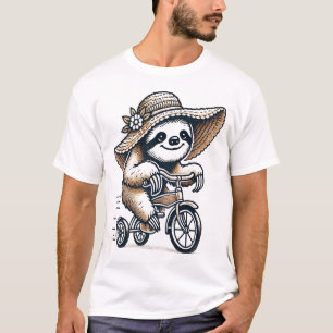 Camiseta Preguiça Andando de Bicicleta