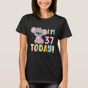 Camiseta Preguiça Aniversário Eu Estou 37 Anos Hoje Feliz P