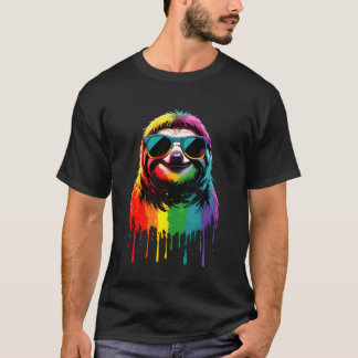 Camiseta Preguiça Aquarela Colorida Divertida Amante de Pre
