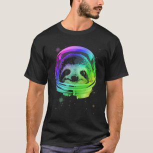 Camiseta Preguiça Astronauta Engraçada Em Capacete Espacial