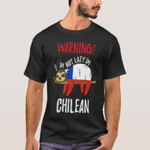 Camiseta Preguiça Bandeira Chilena Não Estou com Preguiça S