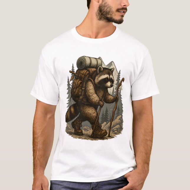 Camiseta Preguiça Camping Trilha (Frente)