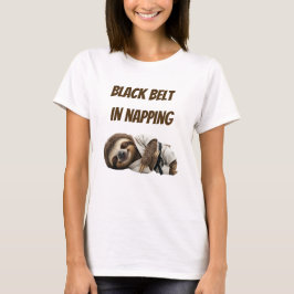 Camiseta Preguiça Cinturão Preto em Soneca