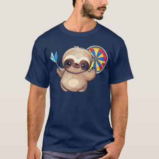 Camiseta Preguiça como jogador de dardo design esportivo en