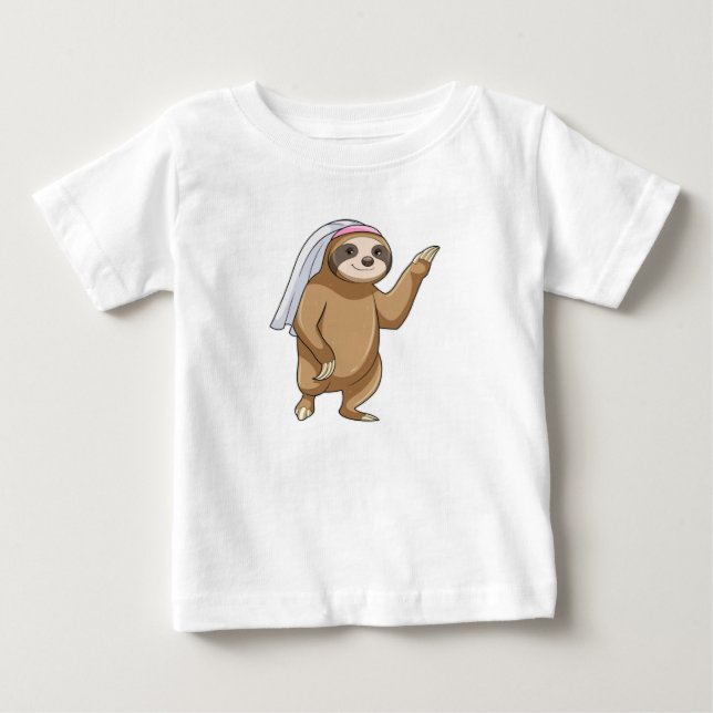 Camiseta Preguiça como Noiva com Véu (Frente)