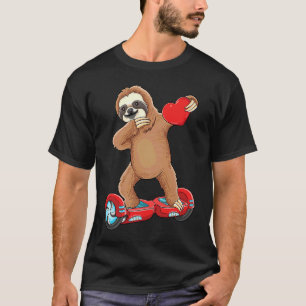 Camiseta Preguiça Dabbing andando de hoverboard Skater Infa