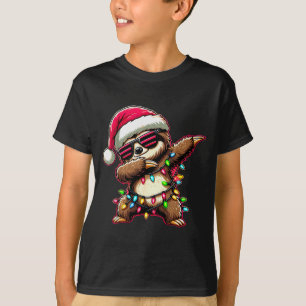 Camiseta Preguiça Dabbing Natal Para Crianças Meninos Menin