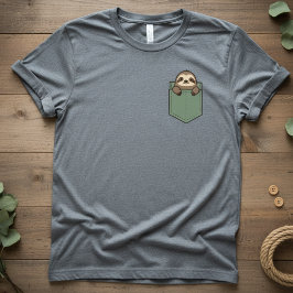 Camiseta Preguiça de Bolso — Design de Preguiça de Bolso Fo