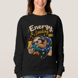 Camiseta Preguiça de Carregamento de Energia – Bateria Baix