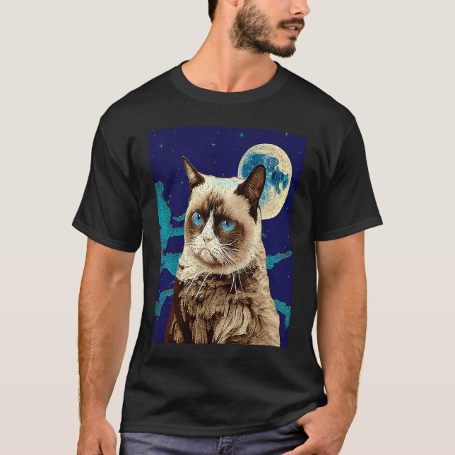 Camiseta Preguiça de Gato Lua (Frente)