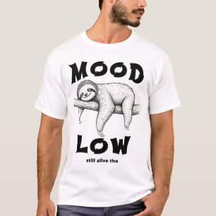 Camiseta Preguiça de Humor Baixo – Vibrações Preguiçosas Di