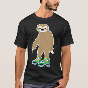 Camiseta Preguiça De Patins De Rodas Roupas Gif