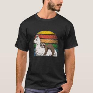 Camiseta Preguiça Divertida de Cavalgar Llama Alpaca da Mod