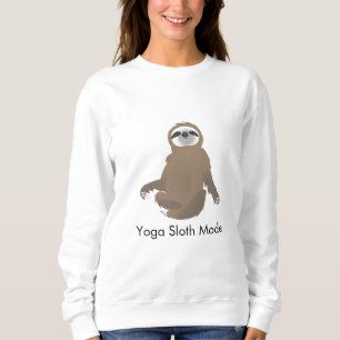 Camiseta Preguiça do Modo de Yoga Preguiça Marrom