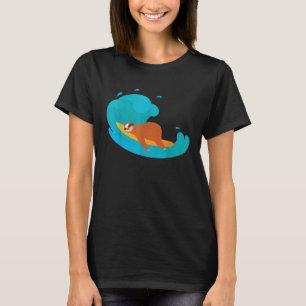 Camiseta Preguiça Dormindo Em Paddle Cool Grande Onda Surf